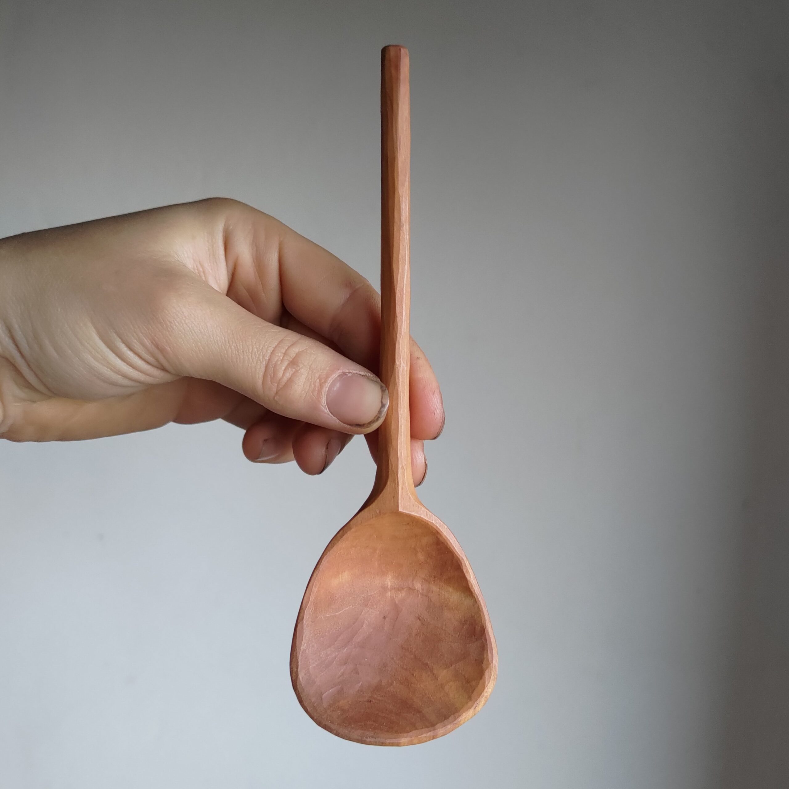 Simple medieval style cherry eating spoon